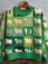 Pull en tricot confortable à motif de mouton mignon pour femmes